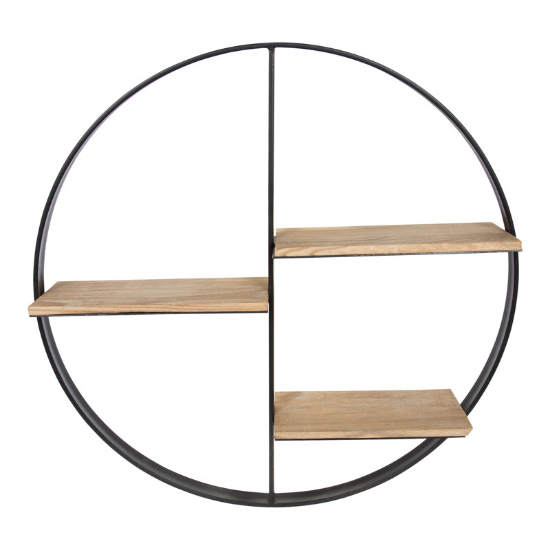 Gracie Oaks Fordbridge Round Wood Wall Shelf & Reviews Wayfair